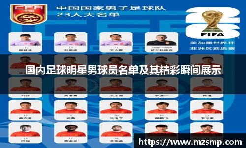 国内足球明星男球员名单及其精彩瞬间展示